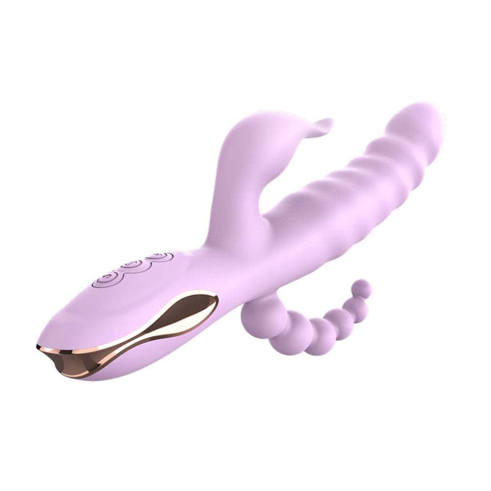 Vibrador Ponto G Sliding Com Plug Anal 7 Vibrações E 3 Modos De Vai E Vem Pleasure - Imagem 3