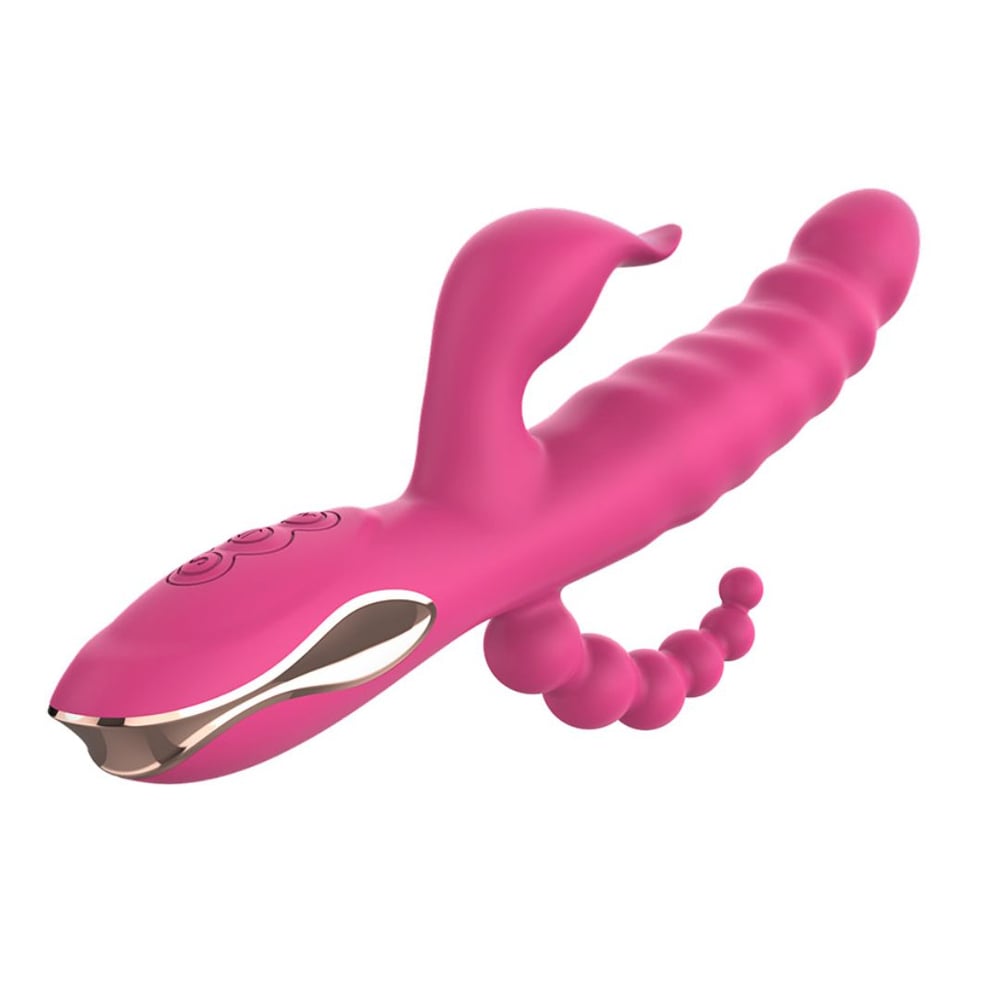 Vibrador Ponto G Sliding Com Plug Anal 7 Vibrações E 3 Modos De Vai E Vem Pleasure - Imagem 4