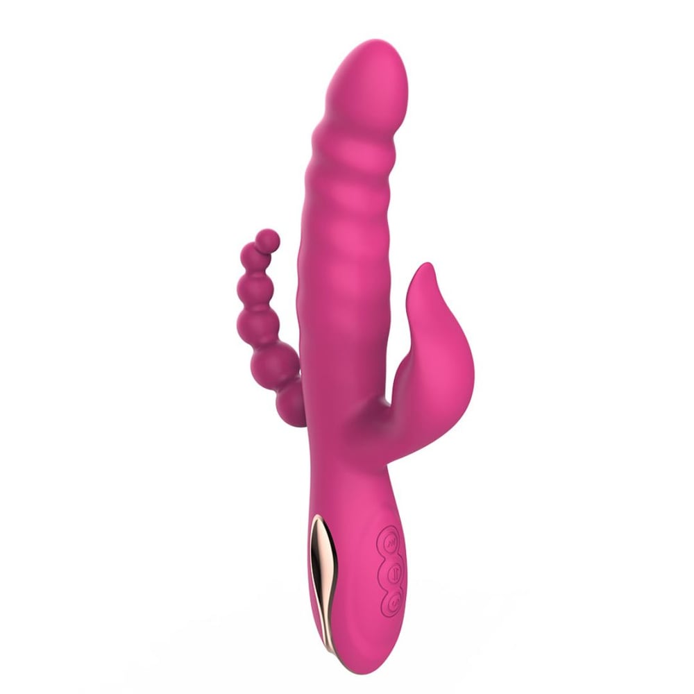 Vibrador Ponto G Sliding Com Plug Anal 7 Vibrações E 3 Modos De Vai E Vem Pleasure - Imagem 6