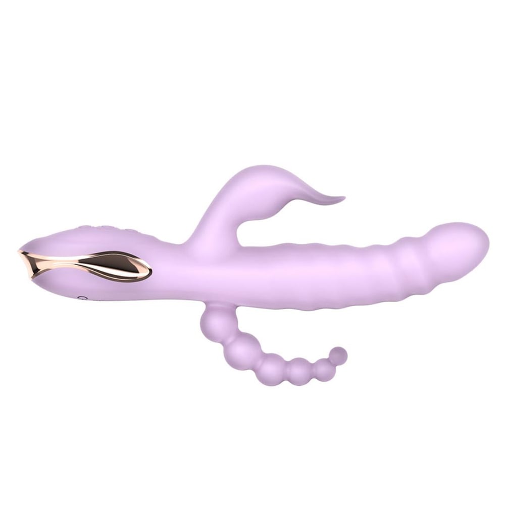 Vibrador Ponto G Sliding Com Plug Anal 7 Vibrações E 3 Modos De Vai E Vem Pleasure - Imagem 7