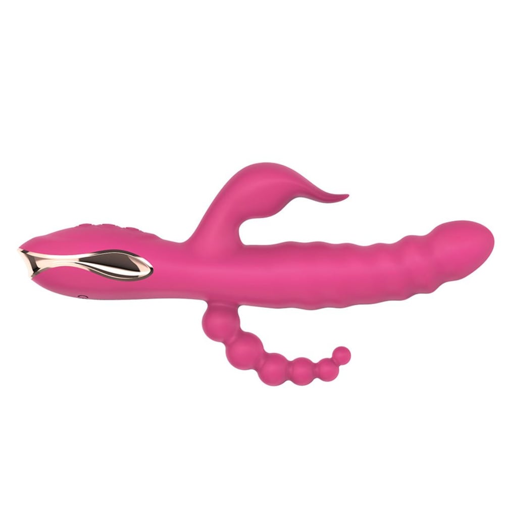 Vibrador Ponto G Sliding Com Plug Anal 7 Vibrações E 3 Modos De Vai E Vem Pleasure - Imagem 8