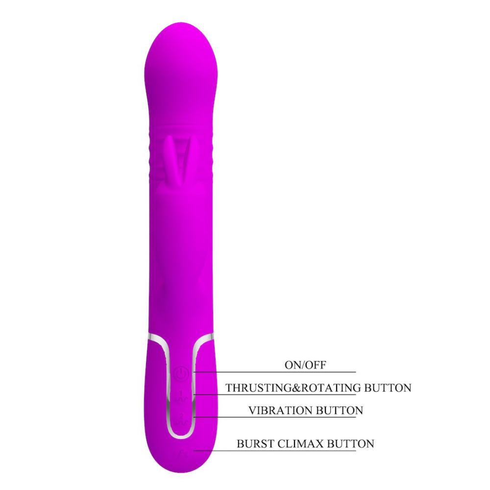 Vibrador Rabbit Coale 4 Modos De Vai E Vem E Rotação Pretty Love - Imagem 8