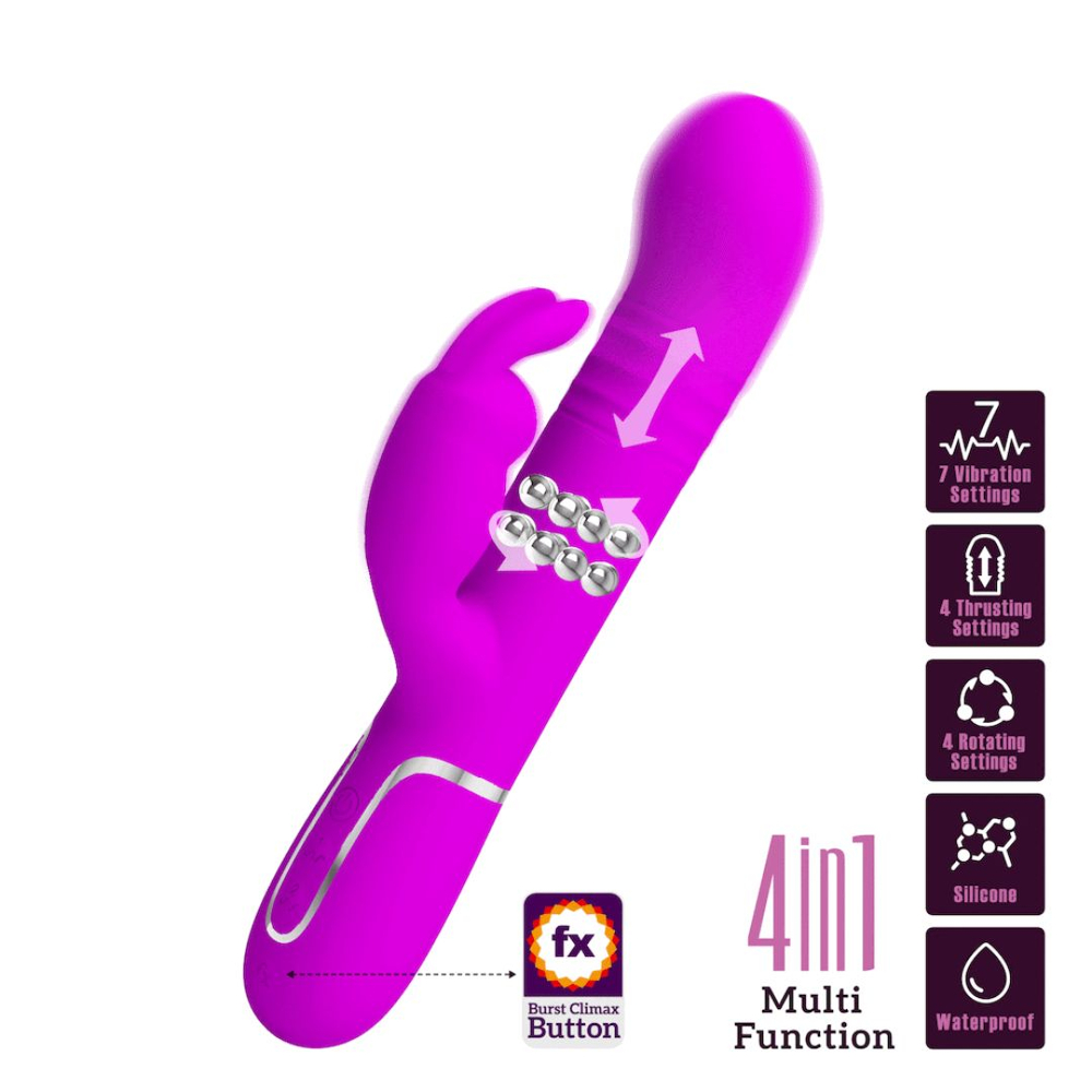 Vibrador Rabbit Coale 4 Modos De Vai E Vem E Rotação Pretty Love - Imagem 9