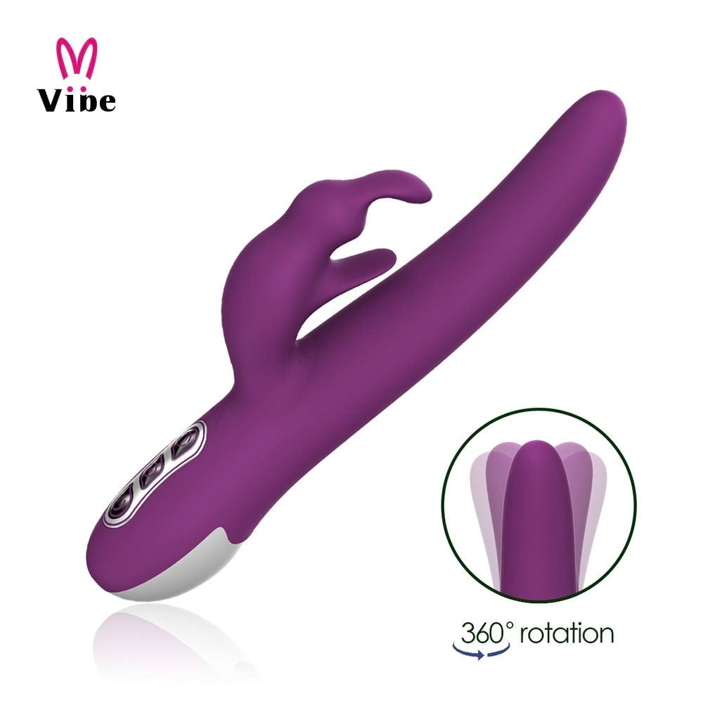 Vibrador Rabbit Rotativo Hammy Com Estimulador Clitoriano 7 Vibrações Vibe Toys - Imagem 2