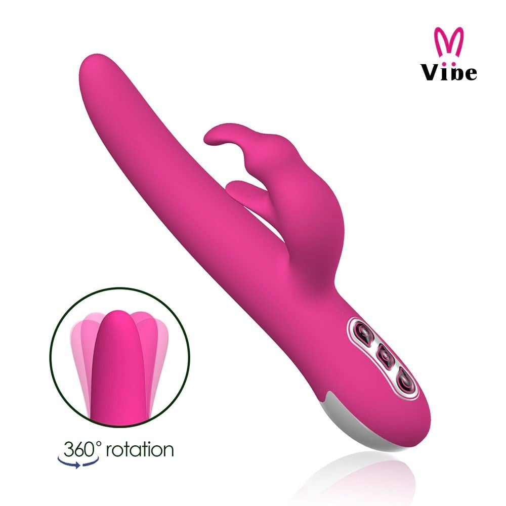 Vibrador Rabbit Rotativo Hammy Com Estimulador Clitoriano 7 Vibrações Vibe Toys - Imagem 3