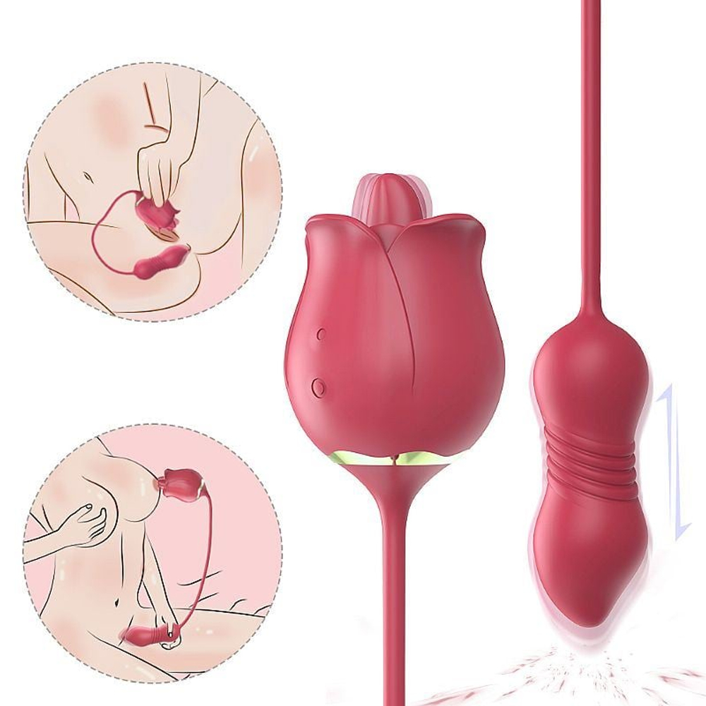 Vibrador Rose Pro 7 Estimulador Duplo 9 Modos De Vibrações Shande - Imagem 7