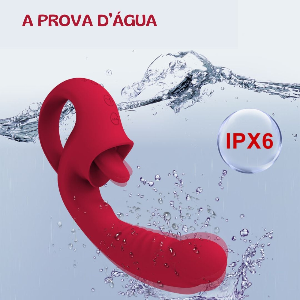 Vibrador Sexy Tongue Com Língua Estimuladora E 10 Vibrações Vibe Toys - Imagem 9