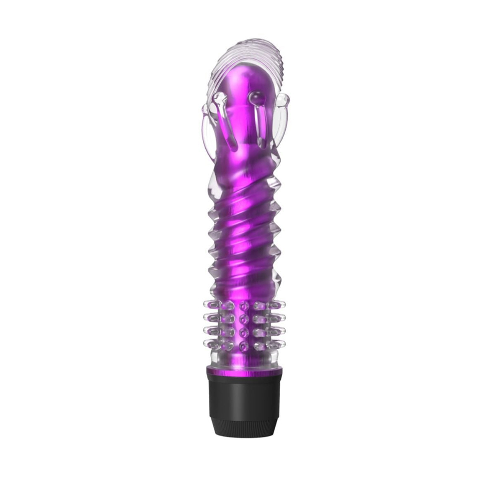 Vibrador Translúcido Com Relevos Estimuladores Vibe Toys - Imagem 4