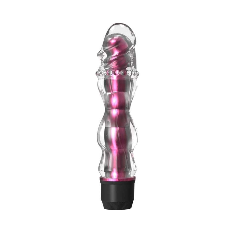 Vibrador Translúcido Com Relevos Massageadores Vibe Toys - Imagem 2