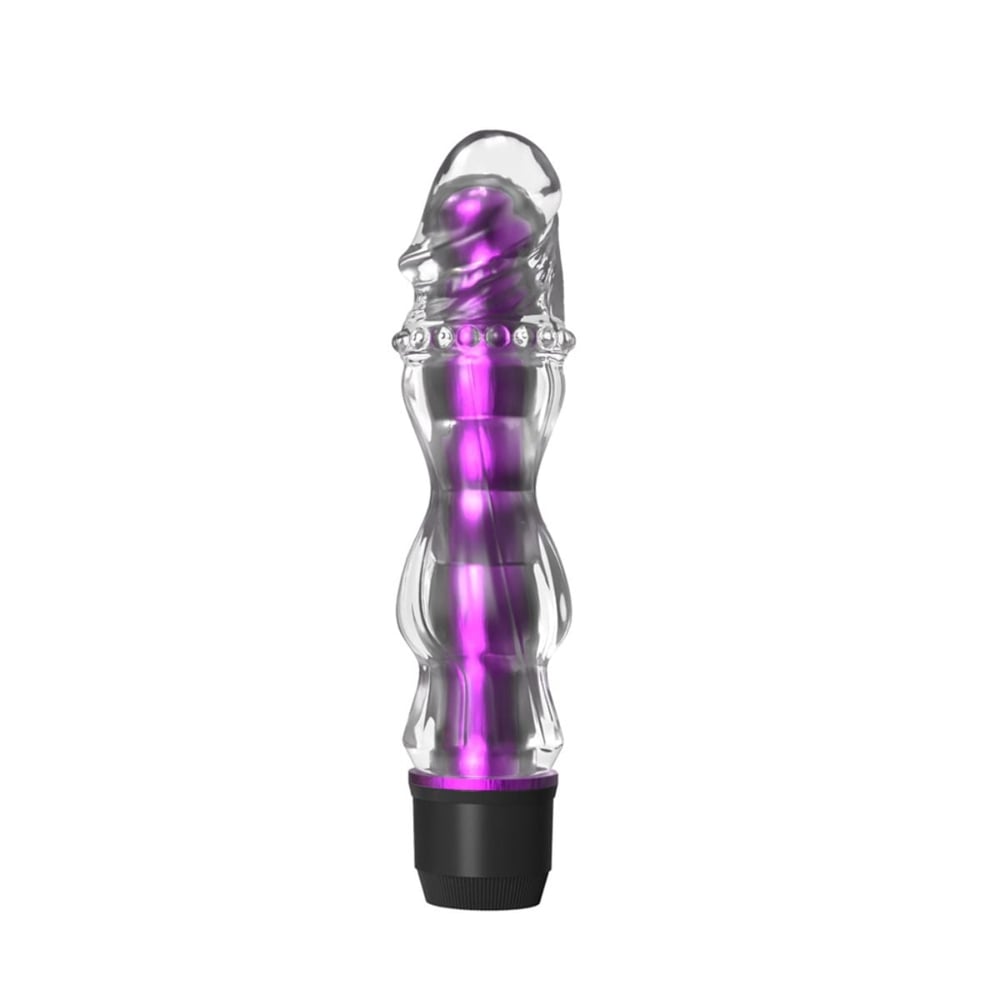 Vibrador Translúcido Com Relevos Massageadores Vibe Toys - Imagem 4