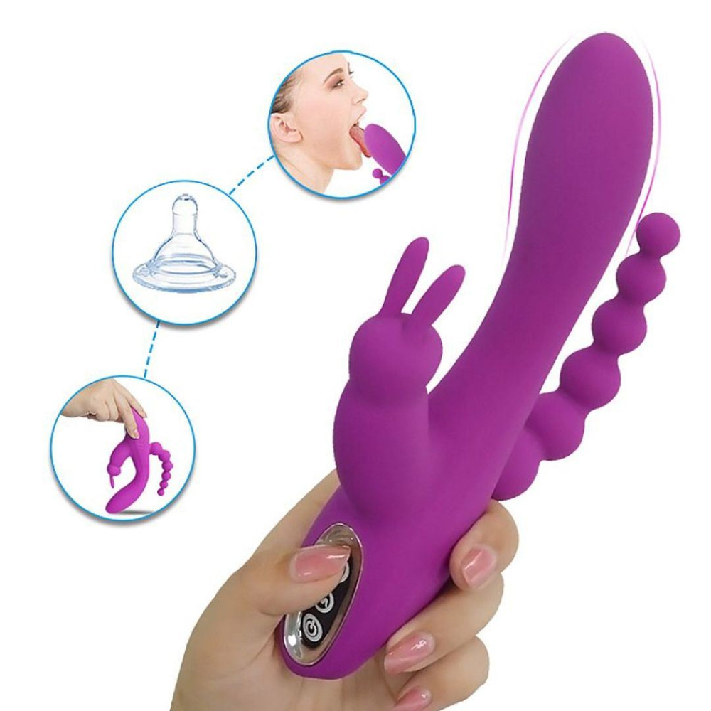 Vibrador Tripla Estimulação 7 Vibrações Oley Vibe Toys - Imagem 2