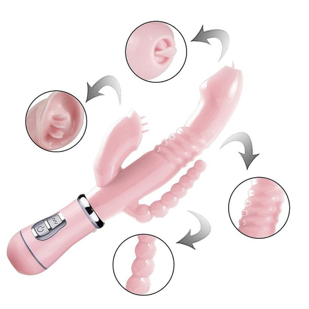 Vibrador Tripla Estimulação Com Língua 12 Vibrações Vibe Toys - Imagem 2