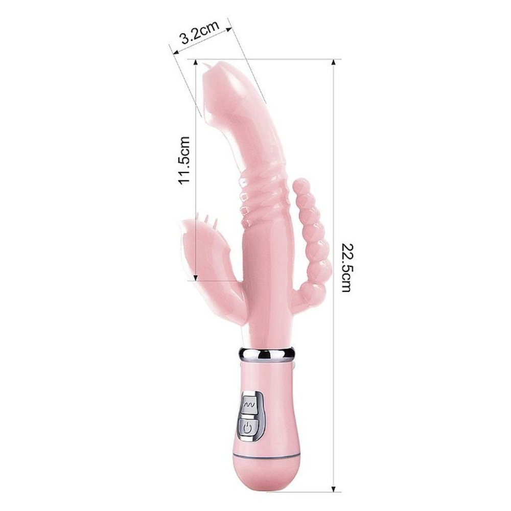 Vibrador Tripla Estimulação Com Língua 12 Vibrações Vibe Toys - Imagem 7