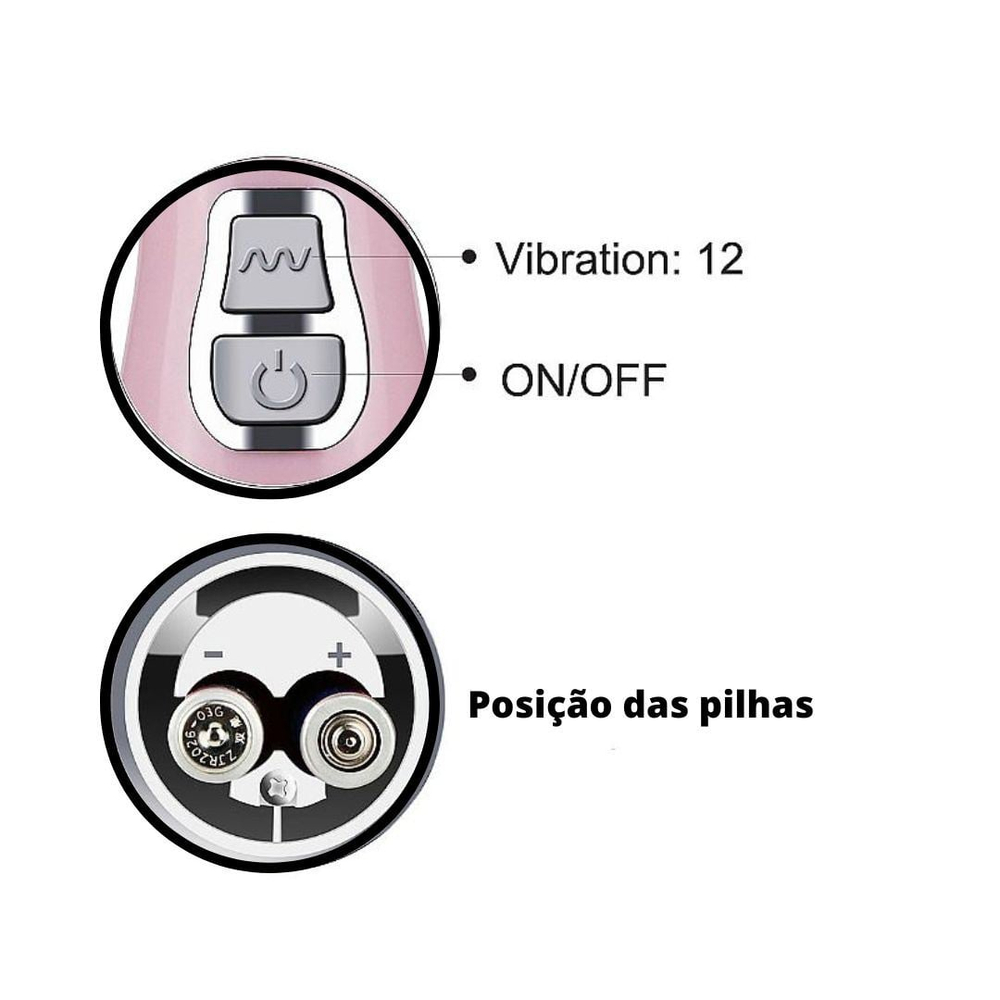 Vibrador Tripla Estimulação Com Língua 12 Vibrações Vibe Toys - Imagem 8