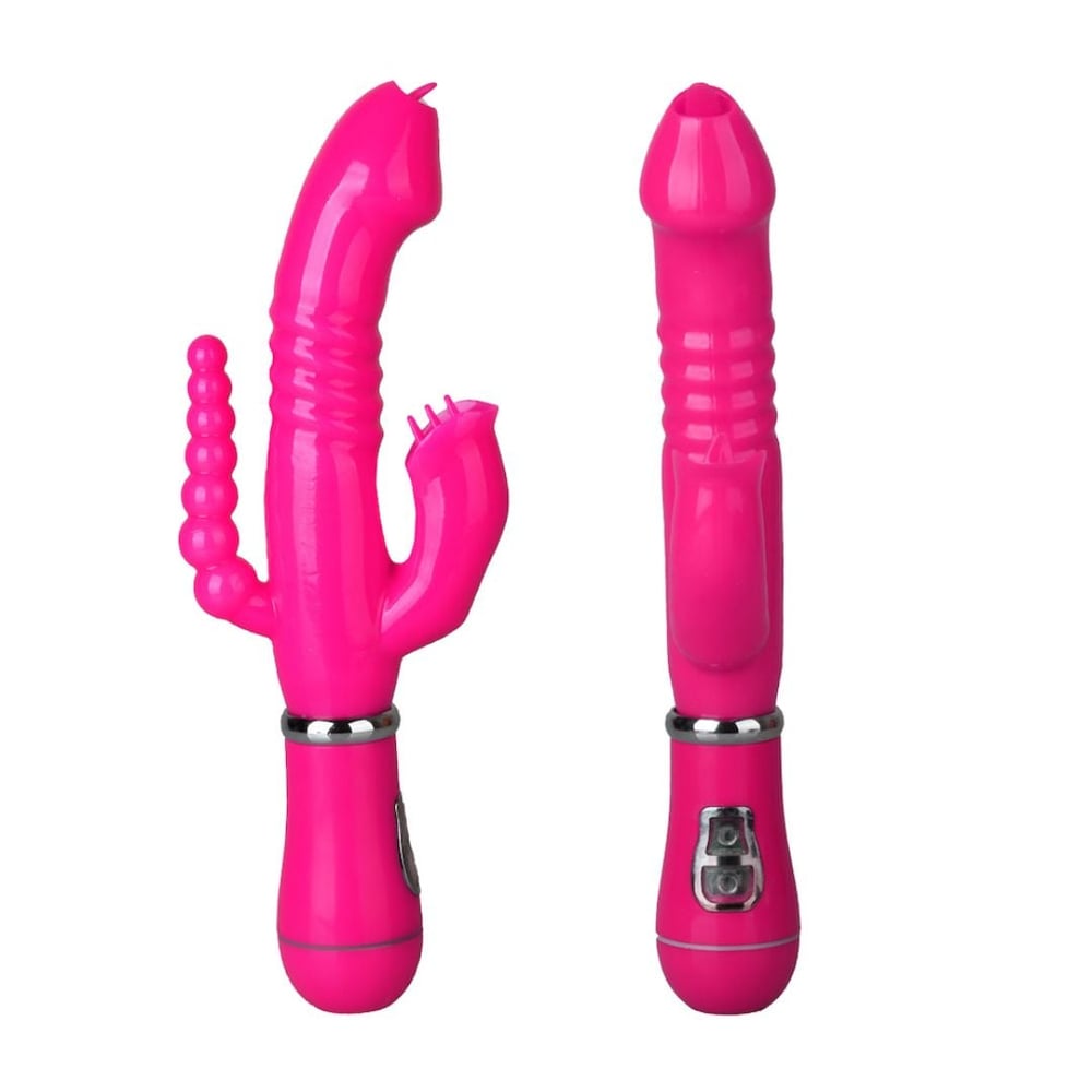 Vibrador Tripla Estimulação Recarregável Com Língua 12 Vibrações Vibe Toys - Imagem 3