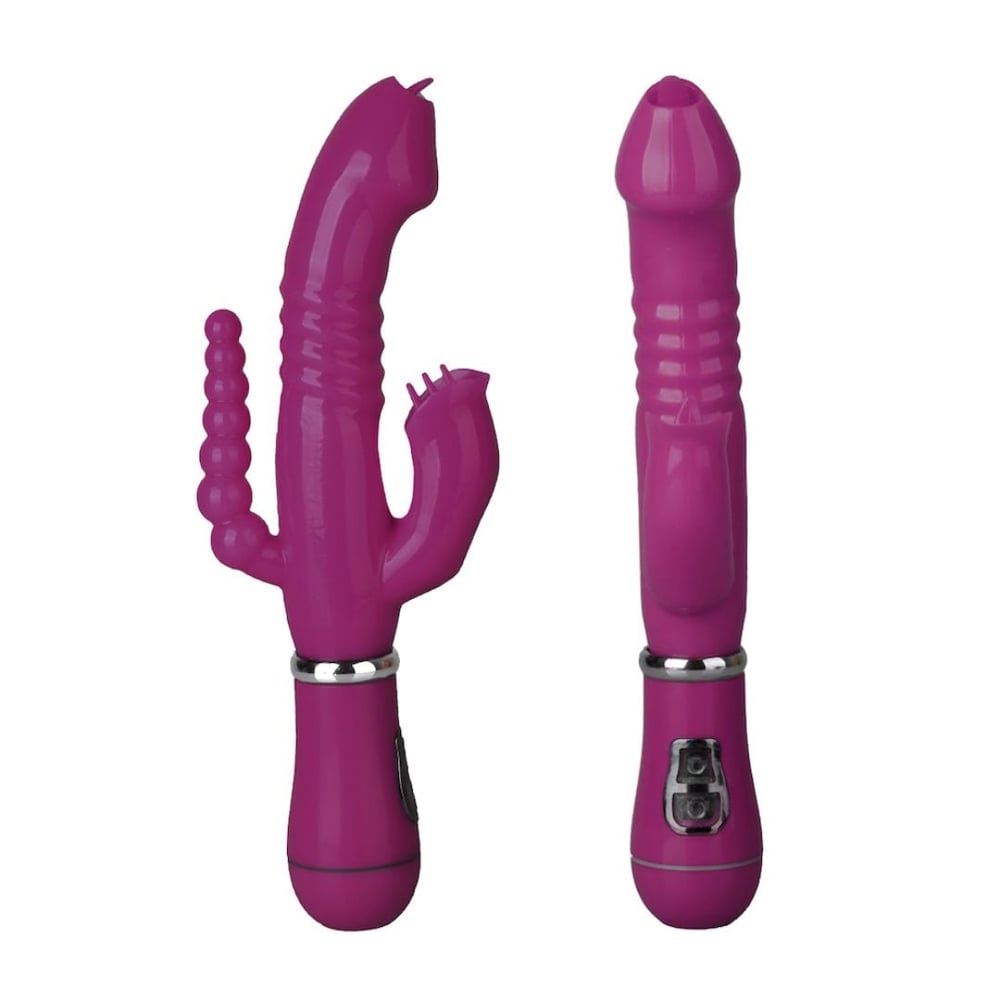 Vibrador Tripla Estimulação Recarregável Com Língua 12 Vibrações Vibe Toys - Imagem 5