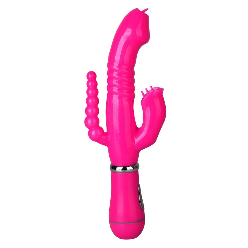 Vibrador Tripla Estimulação Recarregável Com Língua 12 Vibrações Vibe Toys - Imagem 7