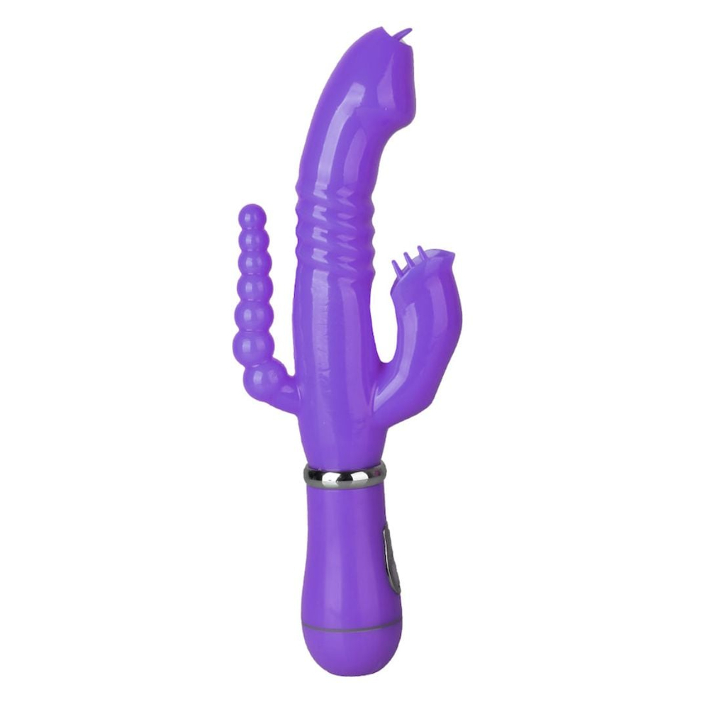 Vibrador Tripla Estimulação Recarregável Com Língua 12 Vibrações Vibe Toys - Imagem 8