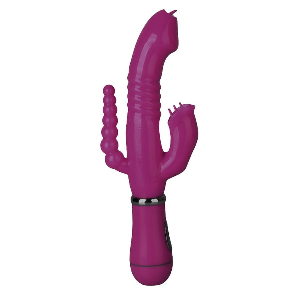 Vibrador Tripla Estimulação Recarregável Com Língua 12 Vibrações Vibe Toys - Imagem 9
