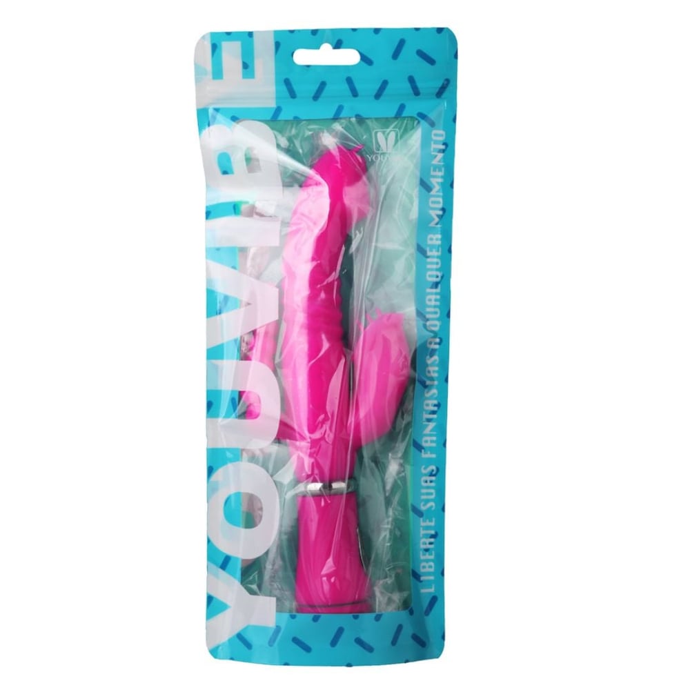 Vibrador Tripla Estimulação Recarregável Com Língua 12 Vibrações Vibe Toys - Imagem 10