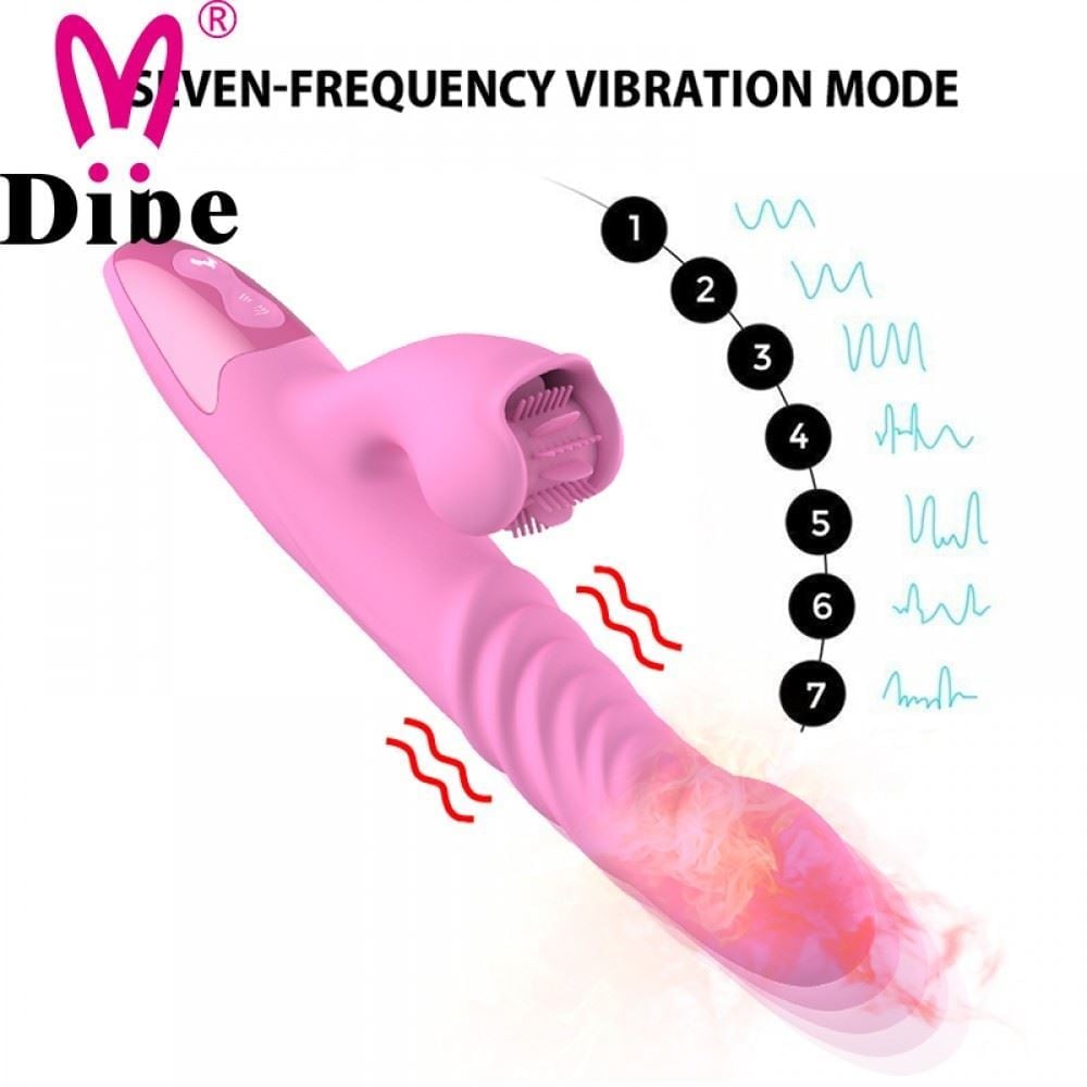 Vibrador Vai E Vem Com Estimulador Clitoriano Sex Massager - Imagem 7