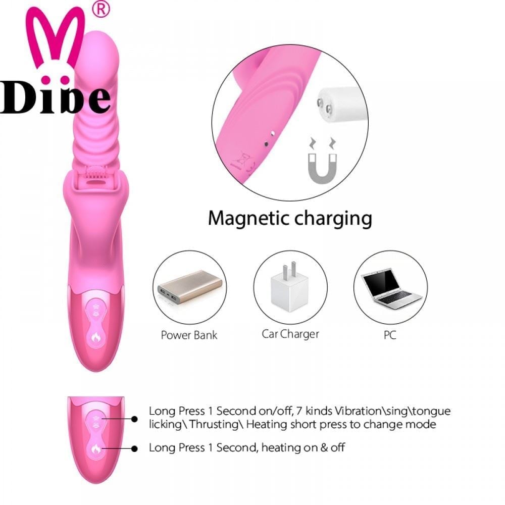 Vibrador Vai E Vem Com Estimulador Clitoriano Sex Massager - Imagem 10