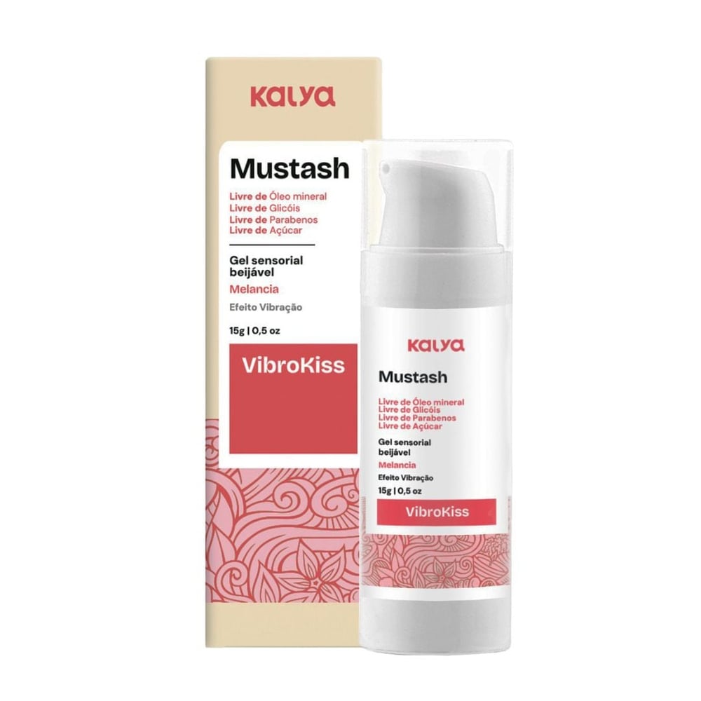 Vibrokiss Gel Sensorial Beijável Efeito De Vibração 15G Linha Mustash Kalya - Imagem 3